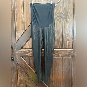 Spanx Maternity Faux Leather Leggings